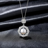 Freshwater Pearl Pendant Necklace 925 Sterling Silver Chain