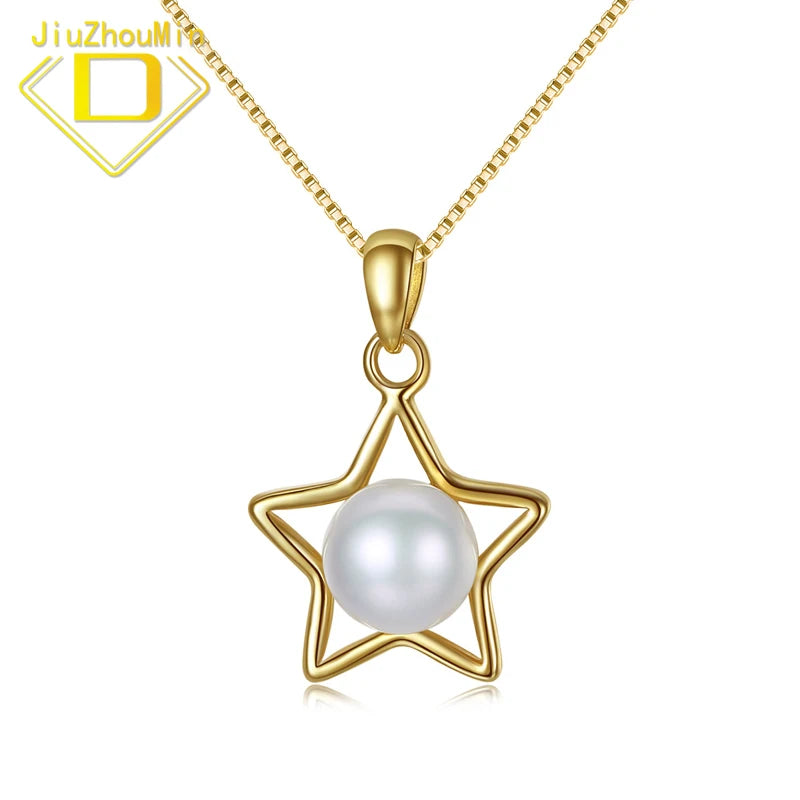 Freshwater Pearl Pendant 925 Sterling Silver Necklace Christmas Gift