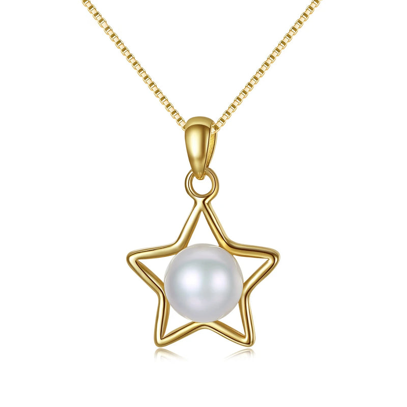 Freshwater Pearl Pendant 925 Sterling Silver Necklace Christmas Gift