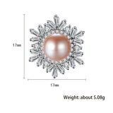 Freshwater Pearl Stud Earrings 925 Sterling Silver Snowflake Earrings