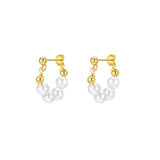 Natural Pearl Earrings Silver 925 Piercing Plated Jewelry Ukrainian Style