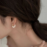 Natural Pearl Earrings Silver 925 Piercing Plated Jewelry Ukrainian Style