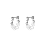 Natural Pearl Earrings Silver 925 Piercing Plated Jewelry Ukrainian Style