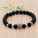 Natural Stone Bracelet Yoga Jewelry CZ Ball Matte Charms Beads Bracel