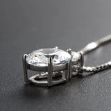 Amethyst Zircon Gemstone Pendant Necklace for Women Wedding Ornaments
