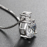 Amethyst Zircon Gemstone Pendant Necklace for Women Wedding Ornaments