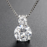 Amethyst Zircon Gemstone Pendant Necklace for Women Wedding Ornaments