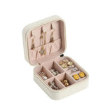 Portable Leather Jewelry Storage Box Ring Case
