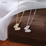 Butterfly S925 Silver Pendant Necklace for Women