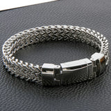 11MM Stainless Steel Chain Men Bracelet with Magnet Clasp