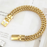 11MM Stainless Steel Chain Men Bracelet with Magnet Clasp