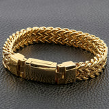 11MM Stainless Steel Chain Men Bracelet with Magnet Clasp
