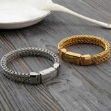 11MM Stainless Steel Chain Men Bracelet with Magnet Clasp