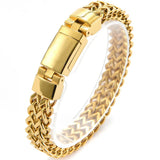 11MM Stainless Steel Chain Men Bracelet with Magnet Clasp