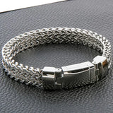 11MM Stainless Steel Chain Men Bracelet with Magnet Clasp