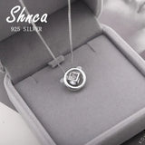 925 Silver Crystal Cube Choker Necklaces For Women XN288