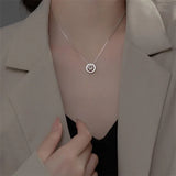 925 Silver Crystal Cube Choker Necklaces For Women XN288