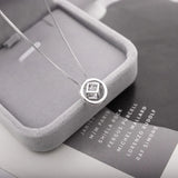 925 Silver Crystal Cube Choker Necklaces For Women XN288