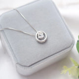 925 Silver Crystal Cube Choker Necklaces For Women XN288