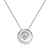 925 Silver Crystal Cube Choker Necklaces For Women XN288