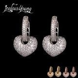 Heart Hoop Earrings CZ Earings Women AE358