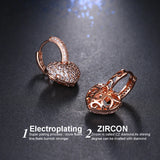 Heart Hoop Earrings CZ Earings Women AE358