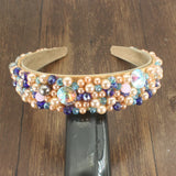 Baroque Pearl Crystal Large Headband Hair Accessories for Women