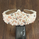Baroque Pearl Crystal Large Headband Hair Accessories for Women