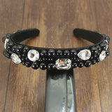 Baroque Pearl Crystal Large Headband Hair Accessories for Women