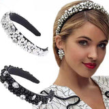 Baroque Pearl Crystal Large Headband Hair Accessories for Women