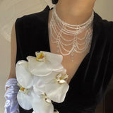Crystal Pave Setting Chains Necklaces for Women Wedding Party