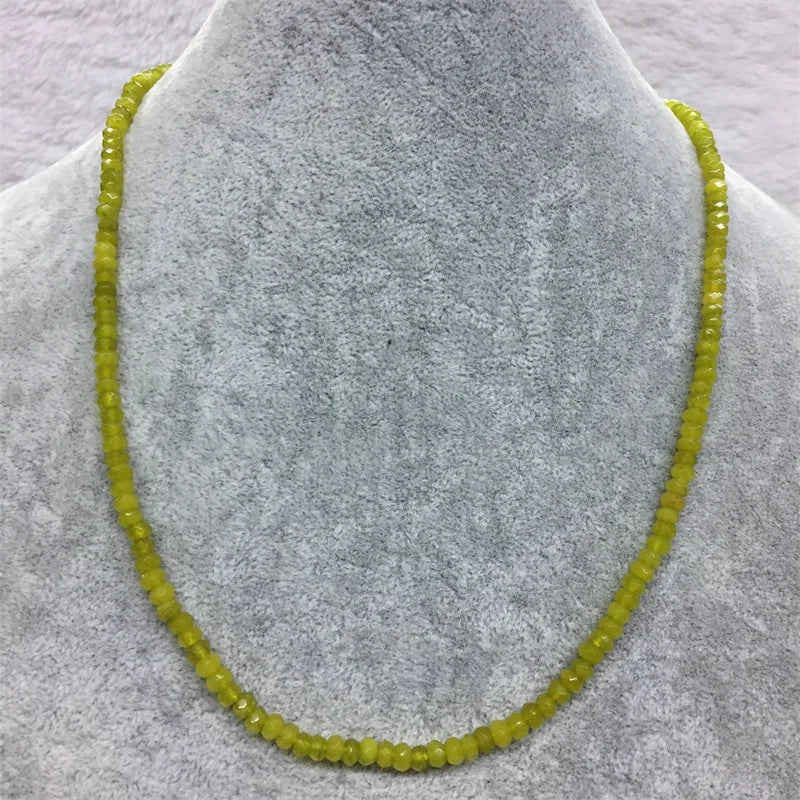 Olivine Green Necklace Peridot 6Strands Adjustable Choker