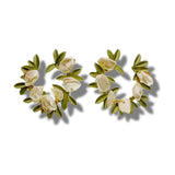 Orange Lily Of The Valley Earrings Vintage Pearl Plant Flower Earring Party Gift