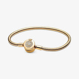 925 Sterling Silver Snake Chain Bracelet Crown Bangle