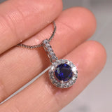 18K Diamond Pendant Choker Necklace for Women