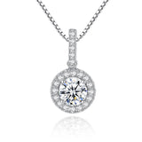 18K Diamond Pendant Choker Necklace for Women