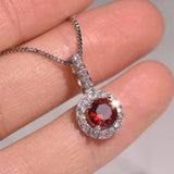 18K Diamond Pendant Choker Necklace for Women
