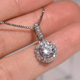 18K Diamond Pendant Choker Necklace for Women