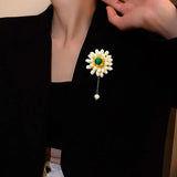 Pearl Flower Sweater Brooch for Women