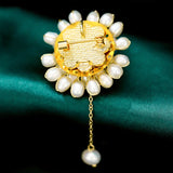 Pearl Flower Sweater Brooch for Women