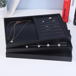 PU Jewelry Display Tray PU Box Jewellery Organizer Rangement Gift