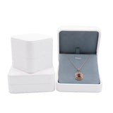 PU Leather Ring Box Pendant Necklace Gift Packing Jewelry Display Organizer Case