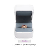 PU Leather Ring Box Pendant Necklace Gift Packing Jewelry Display Organizer Case