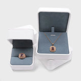 PU Leather Ring Box Pendant Necklace Gift Packing Jewelry Display Organizer Case
