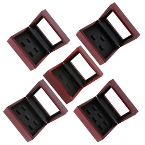PU Leather Ring Display Box Organizer, 2-6 Hole Collection Box