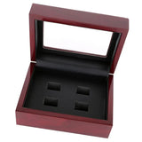 PU Leather Ring Display Box Organizer, 2-6 Hole Collection Box