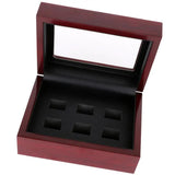 PU Leather Ring Display Box Organizer, 2-6 Hole Collection Box