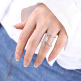 Crown Shape Zircon Ring Platinum Plated Wedding