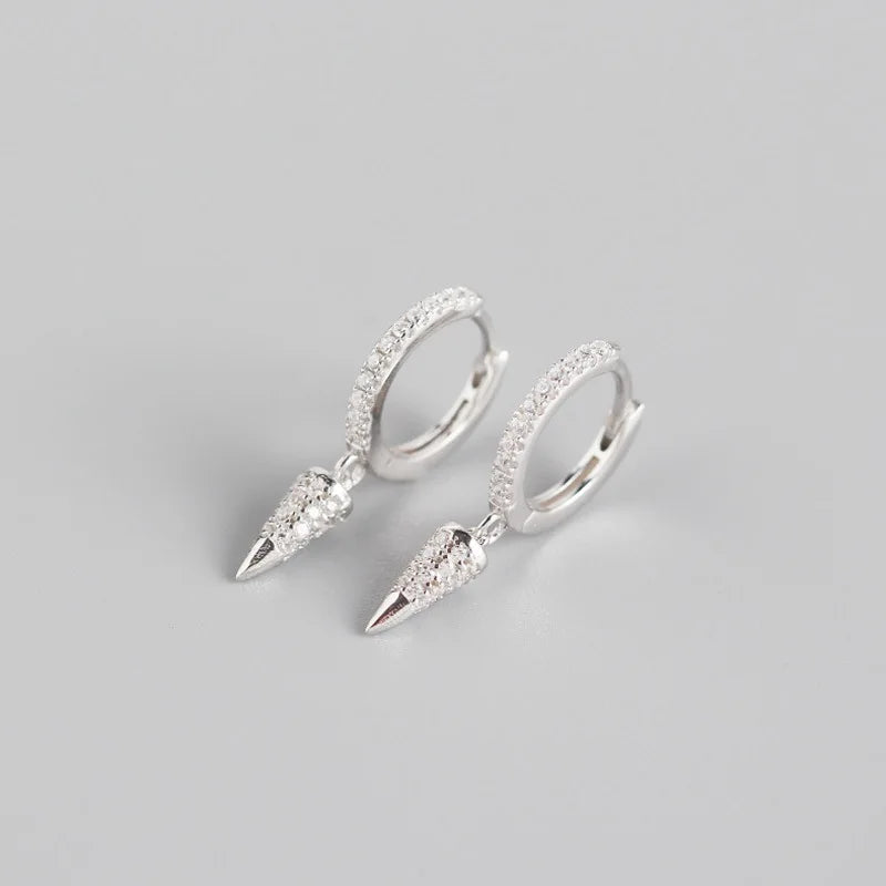 925 Silver Bohemian Cone French Style Ear Buckle for Women