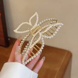 Crystal Butterfly Crown Hair Claw Clips Women Hair Accessories